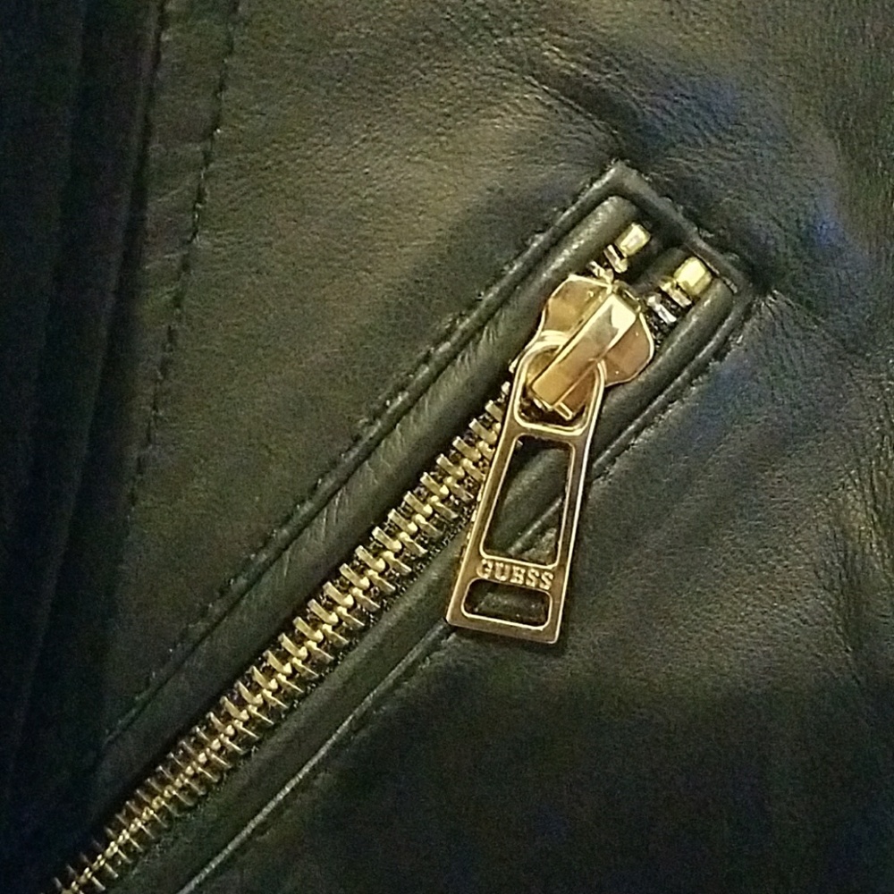 HP NWT Guess Moto Leather Jacket - Picture 3 of 7